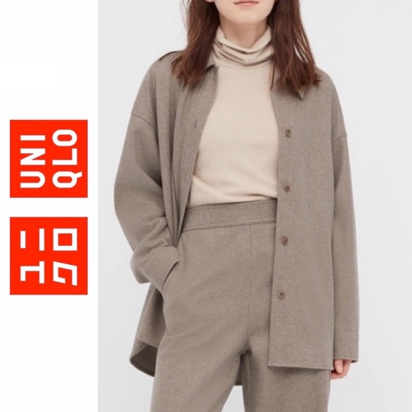 Nwt Uniqlo Womens Brushed Jersey Shirt 